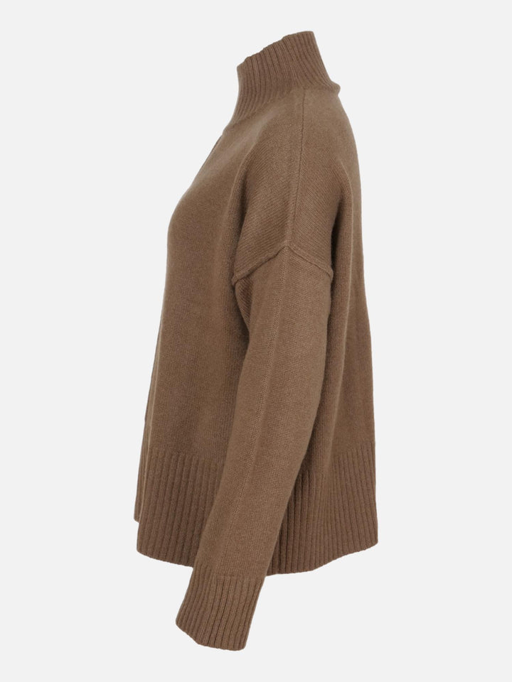 SY-23080 Sweater - 100% kashmir strik - Dame - Mørkebrun