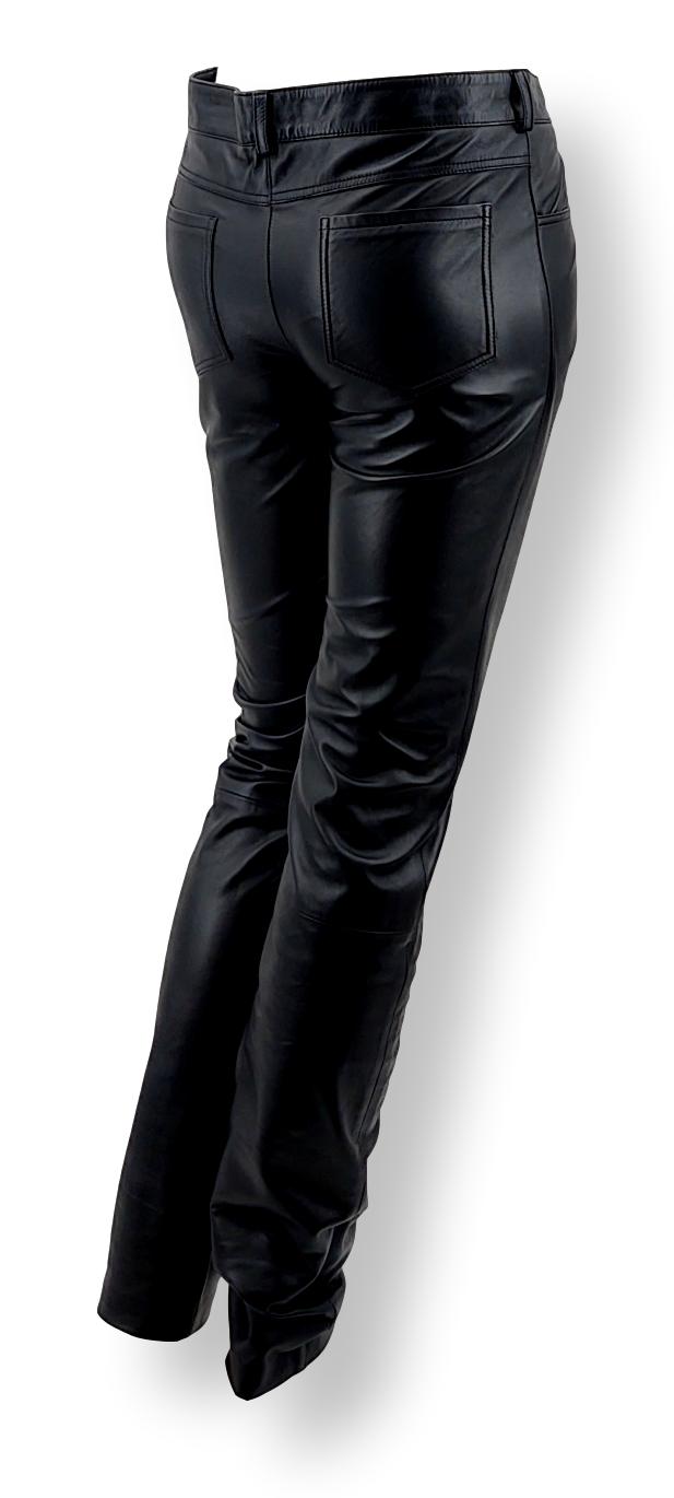 New Jeans sorte læderbukser - dame