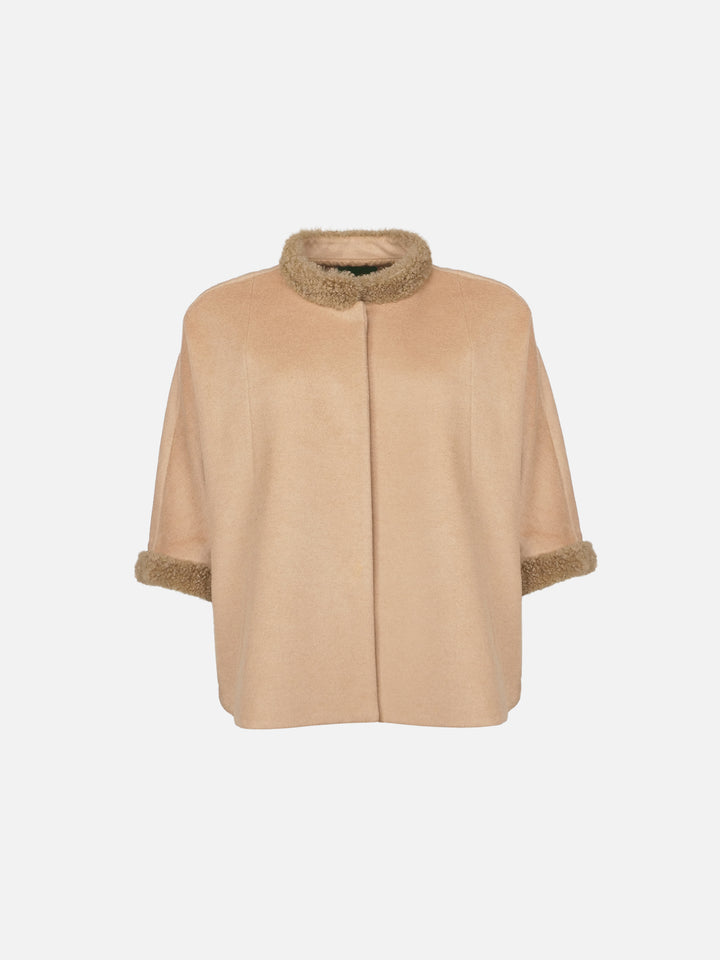 Damini Poncho, 75 cm. - Cashmere - Kvinde - Camel