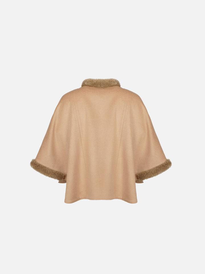 Damini Poncho, 75 cm. - Cashmere - Kvinde - Camel