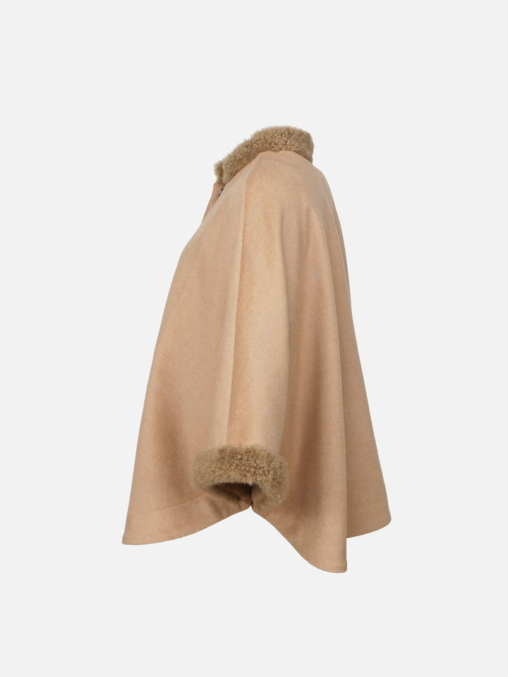 Damini Poncho, 75 cm. - Cashmere - Kvinde - Camel