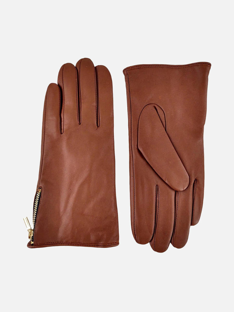 Z-1601 Zip Glove - Lamm Slink Läder - Tillbehör - Whisky