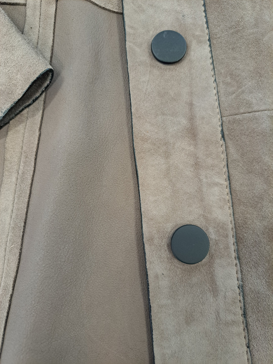 Gerhard, 65 cm. - Collar - Goat Suede Thick Leather - Man - Dark Grey