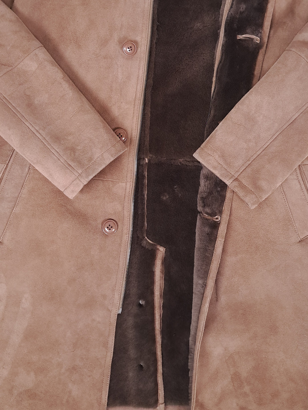 Carlo, 100 cm. - Collar - Suede Lamb - Man - Dark Oak
