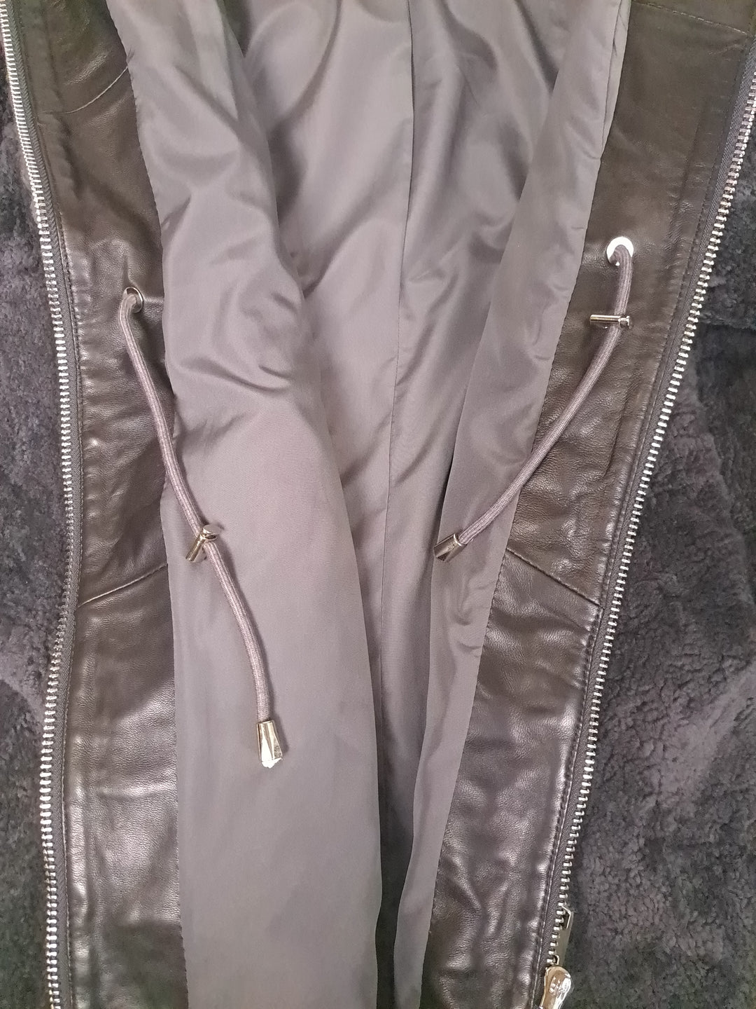 Delaney, 87 cm. - Hood - Curly Lamb - Women - Seegred Grey