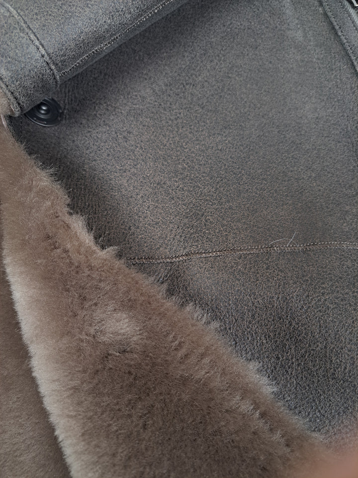 Giorgiana, 95 cm. - Krage - Nappa Lamb Crack Washed -Dam - Brun