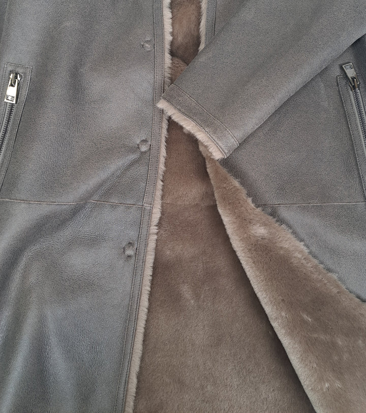 Giorgiana, 95 cm. - Krage - Nappa Lamb Crack Washed -Dam - Brun