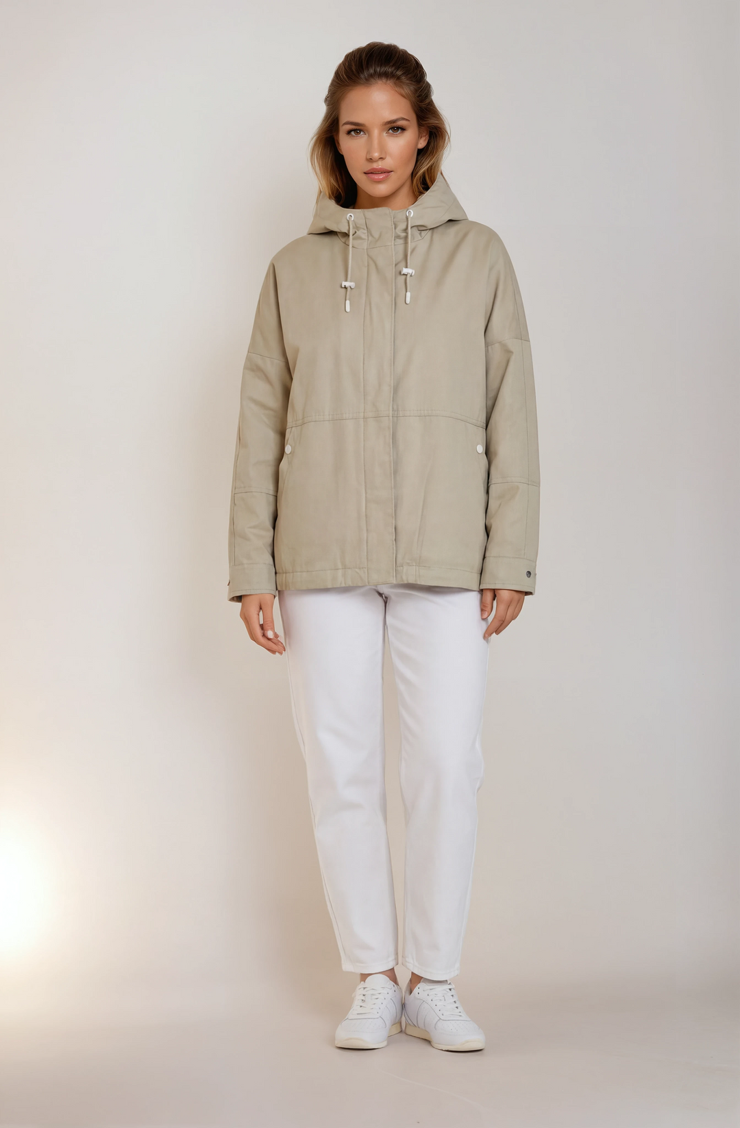 Isaia, 62 cm. - textíl - Konur - dökk beige