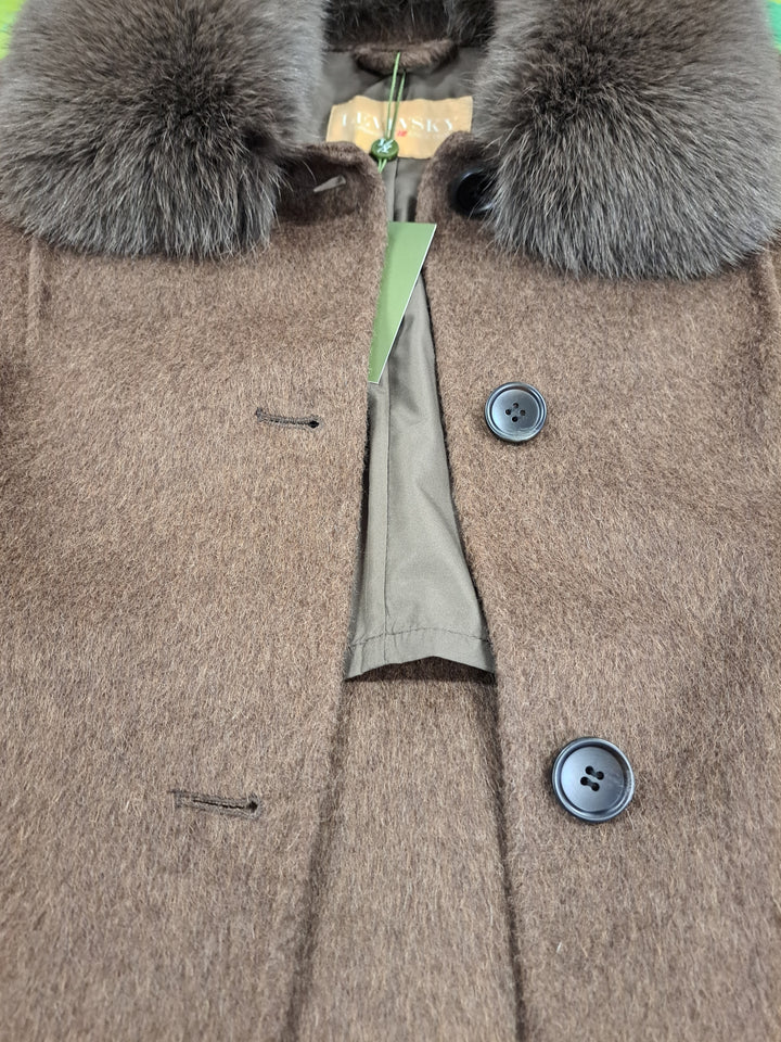 Jilibi, 95 cm. Kragi - 100% ull - Konur - Brúnn