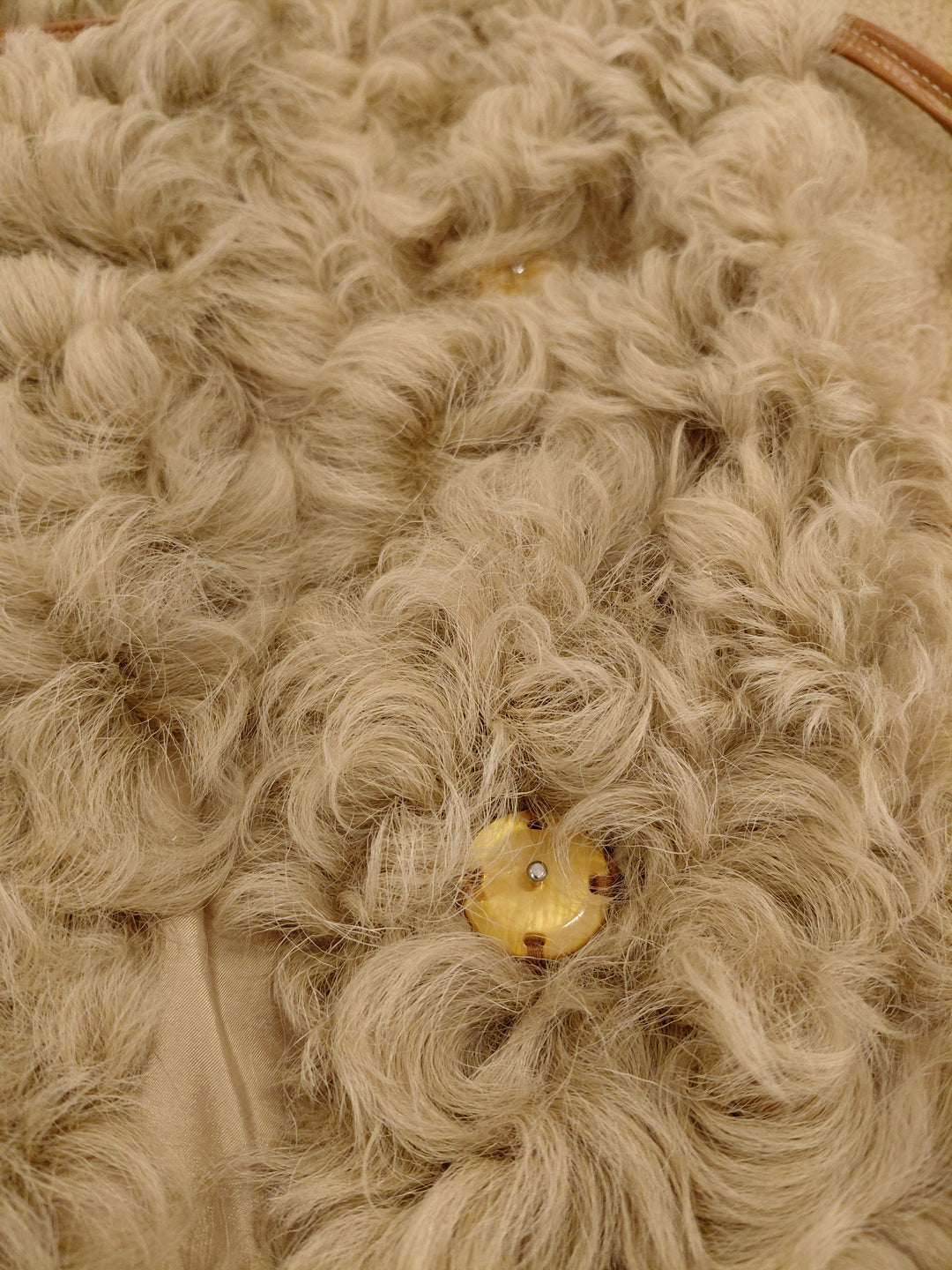 Iresa, 110 cm. Curly Lamb - Women Light Camel
