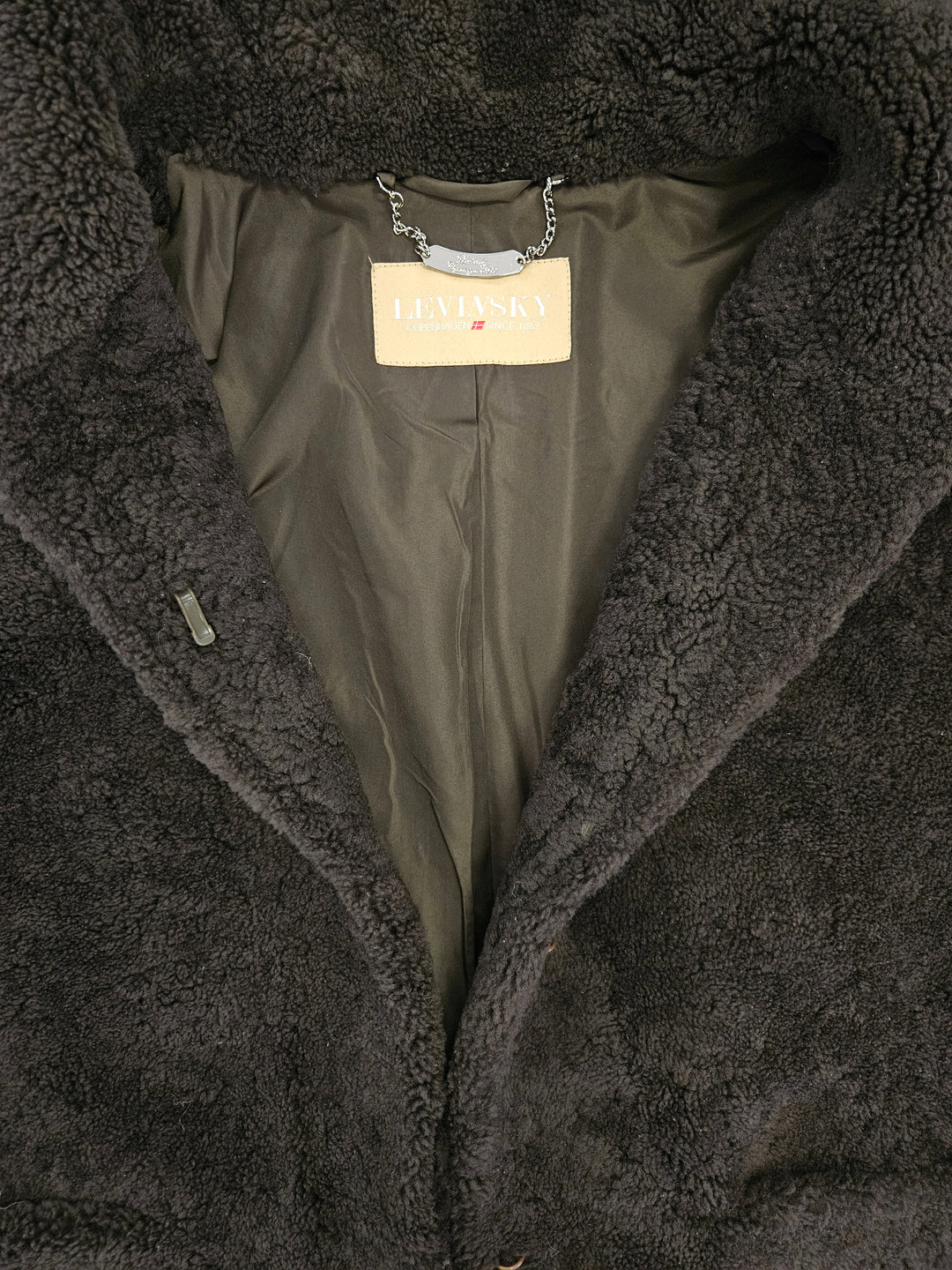 Irene-C, 72 cm. - Collar Curly Lamb - Women Coffee
