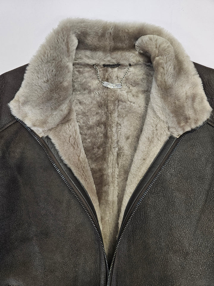 Hank, 68 cm. - Collar Nappa Lamb Crack - Man Dark Brown