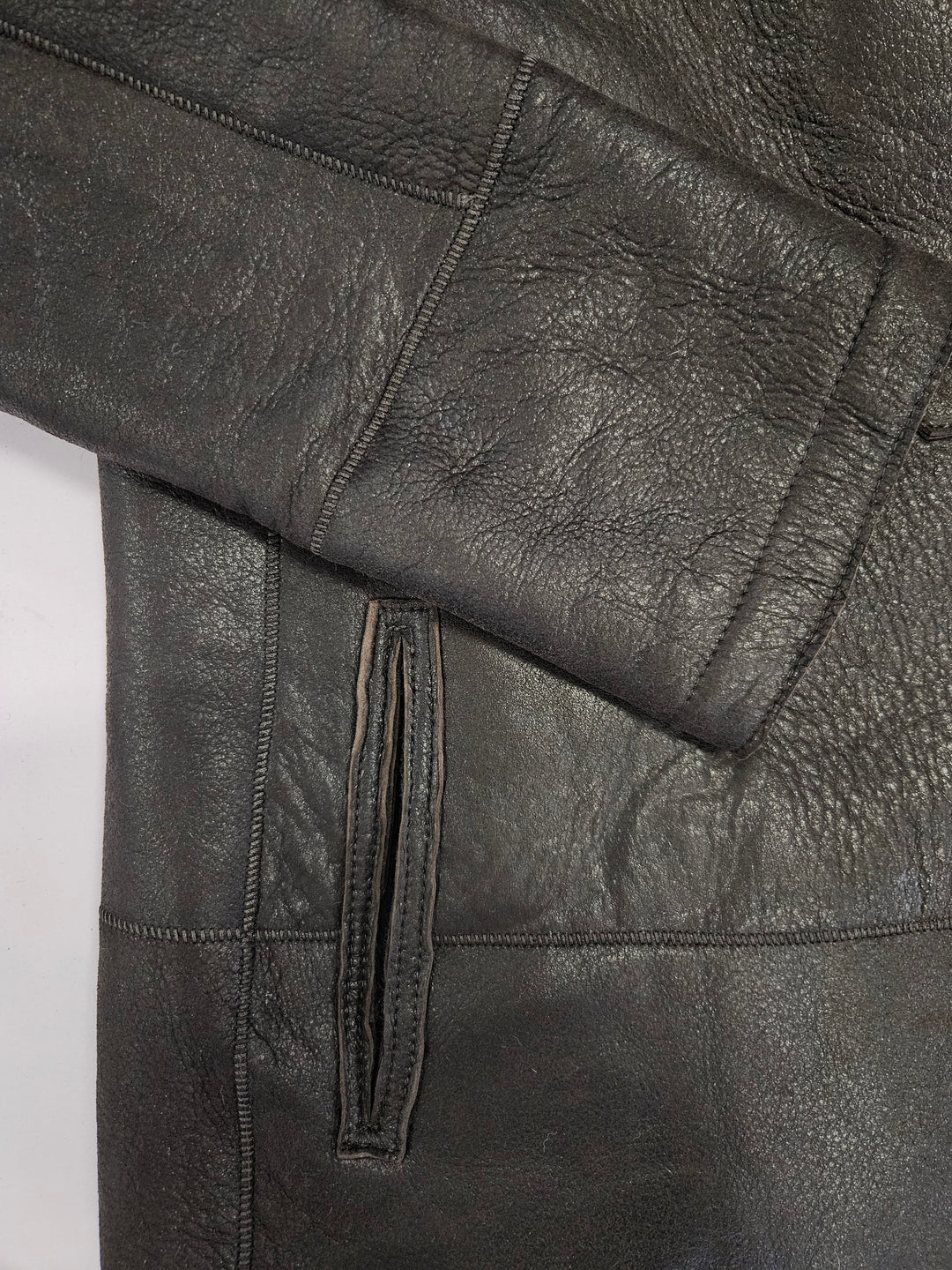 969, 90 cm. - Kapuze - Nappa Lamb Crack - Damen - Braun / Lamme Pels - Levinsky - Kvinde