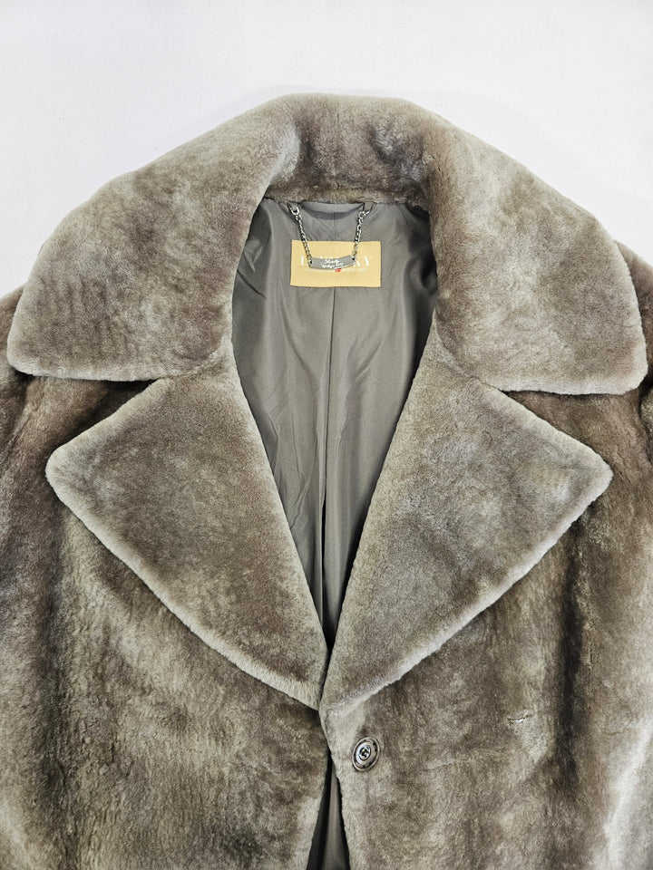 Janka, 70 cm. - Collar Wave Lamb - Women Taupe
