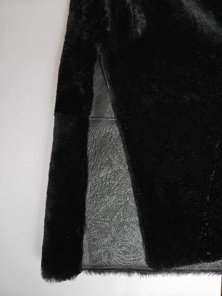 Jamie, 105 cm. - Colletto - Agnello Nappa - Donna - Nero