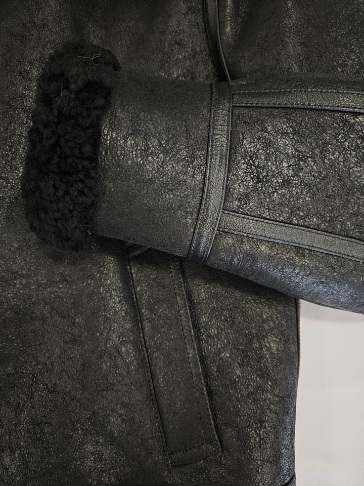 Joost, 68 cm. Nappa Lamb Crack Washed - Man Black