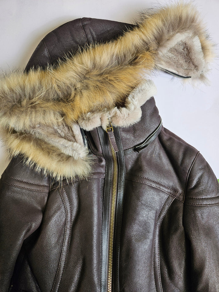 Sacha 59 cm Nappa Lamb Crack Washed -Women Dark Brown