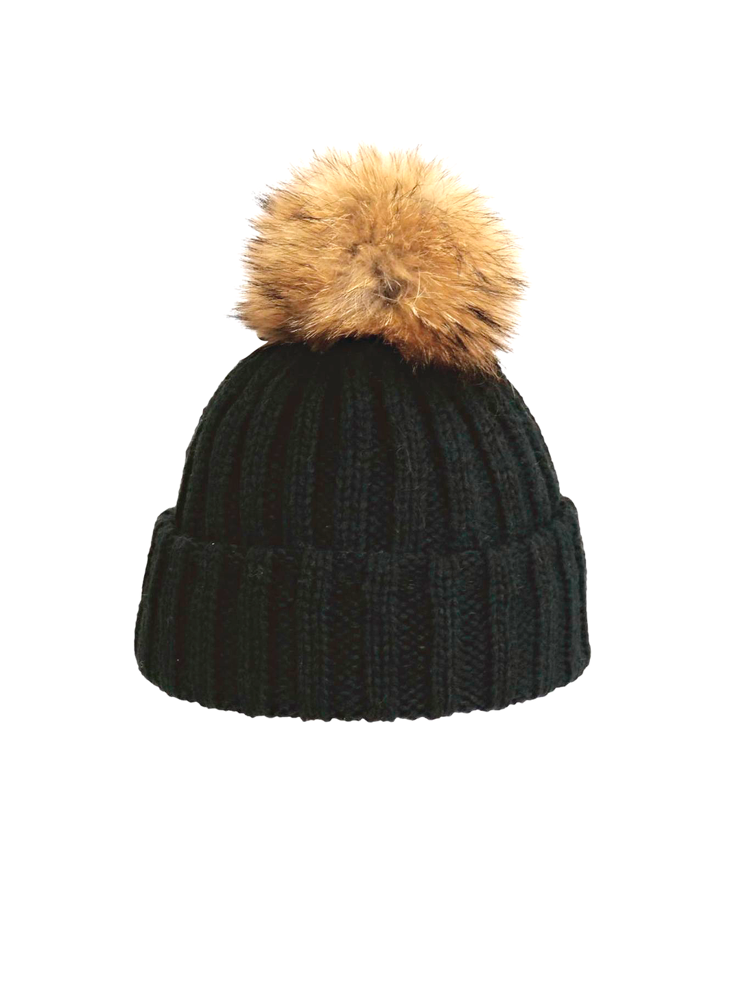 Beanie Hat - Knitted Acrylic - Black