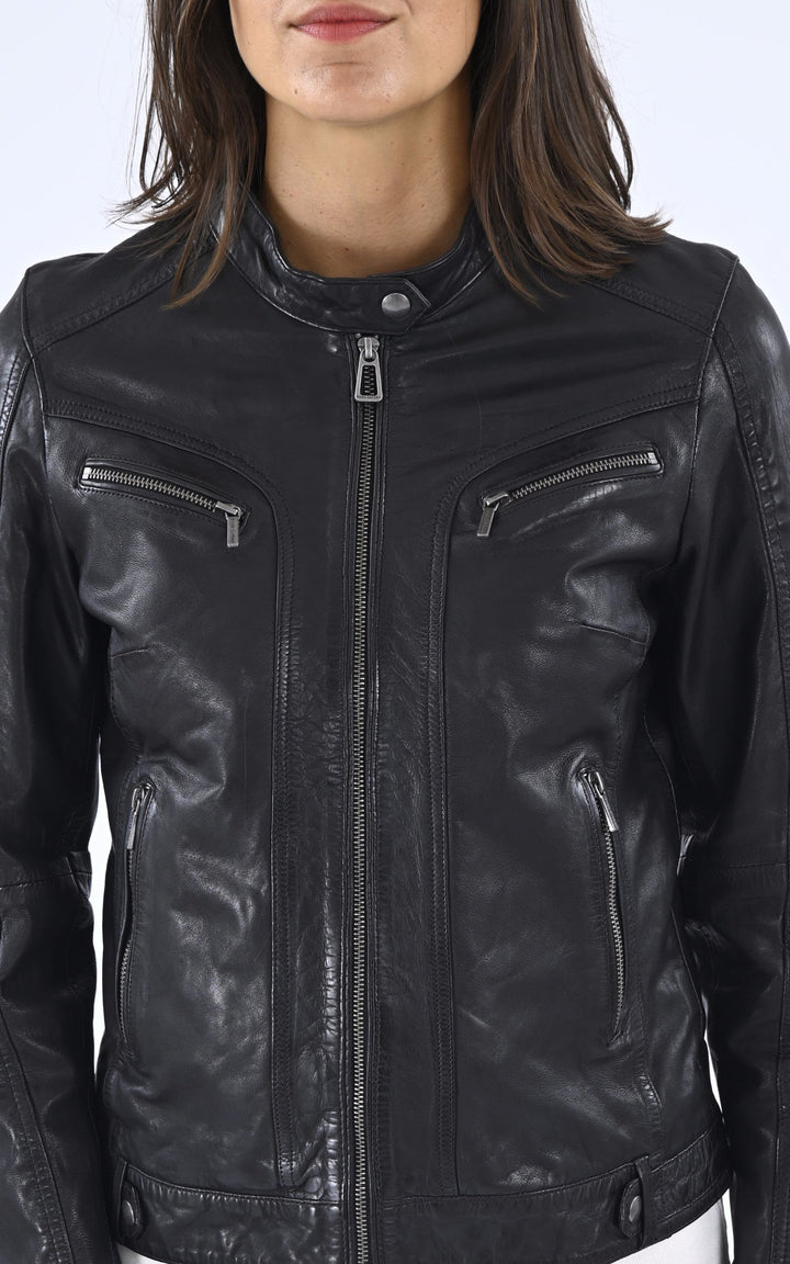 A "SILENE HOOD 102124" Noir Rose Garden Blouson Femme details photo