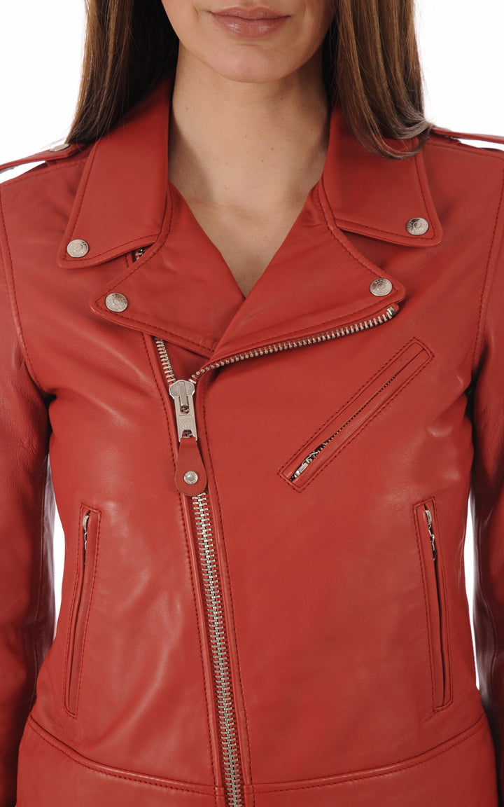 A "LCW1601D" Rouge Schott Blouson Femme details photo