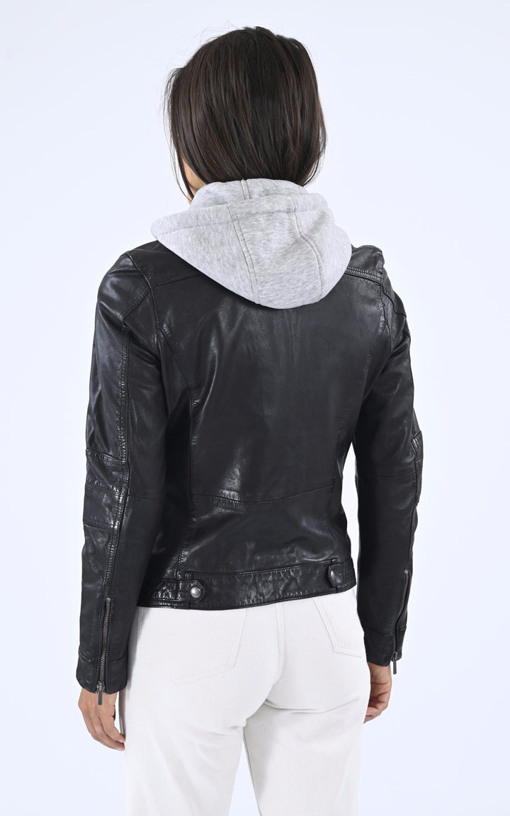 A "SILENE HOOD 102124" Noir Rose Garden Blouson Femme back photo