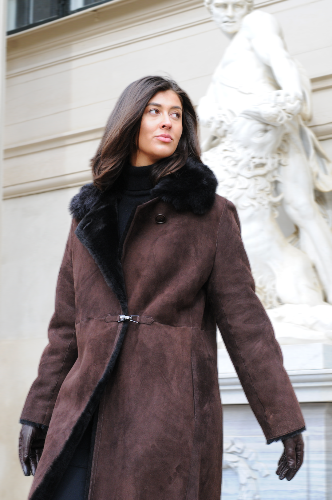 Gislaine 110 cm. - Rulam frakke - Dame - Mørke brun