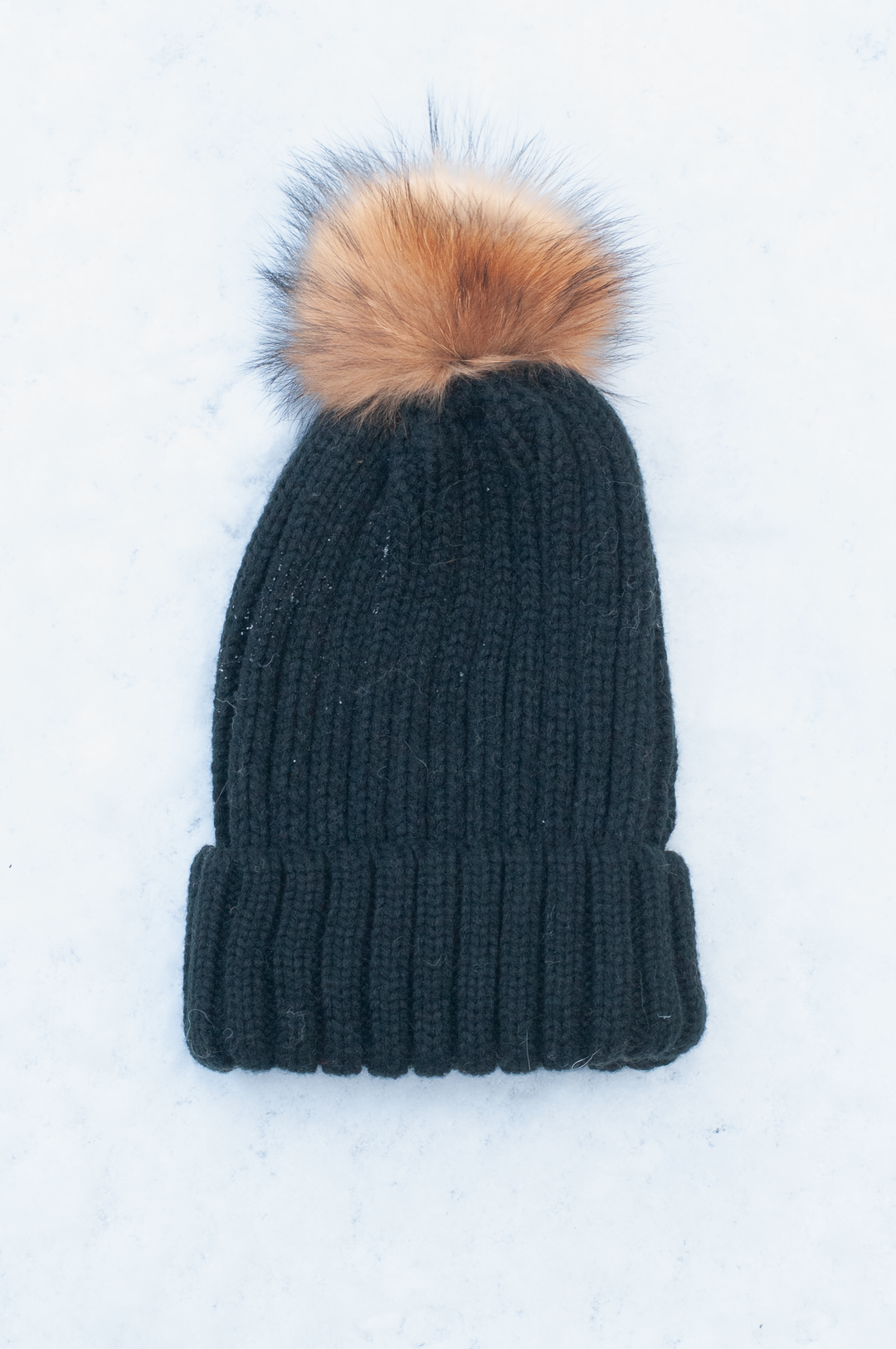 Beanie Hat - Knitted Acrylic - Black