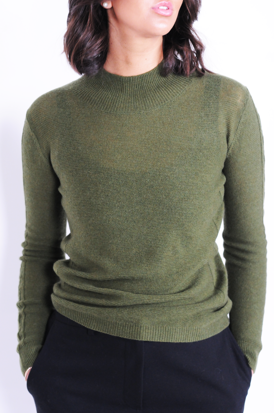 MKI-Pullover – 100 % Wolle – Accessoires – Grün