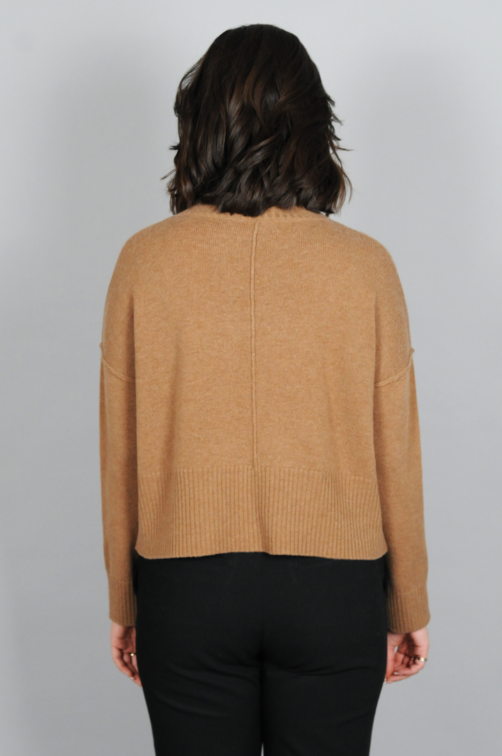 SY-23080 Sweater - 100% Wool shirt - Woman - Walnut