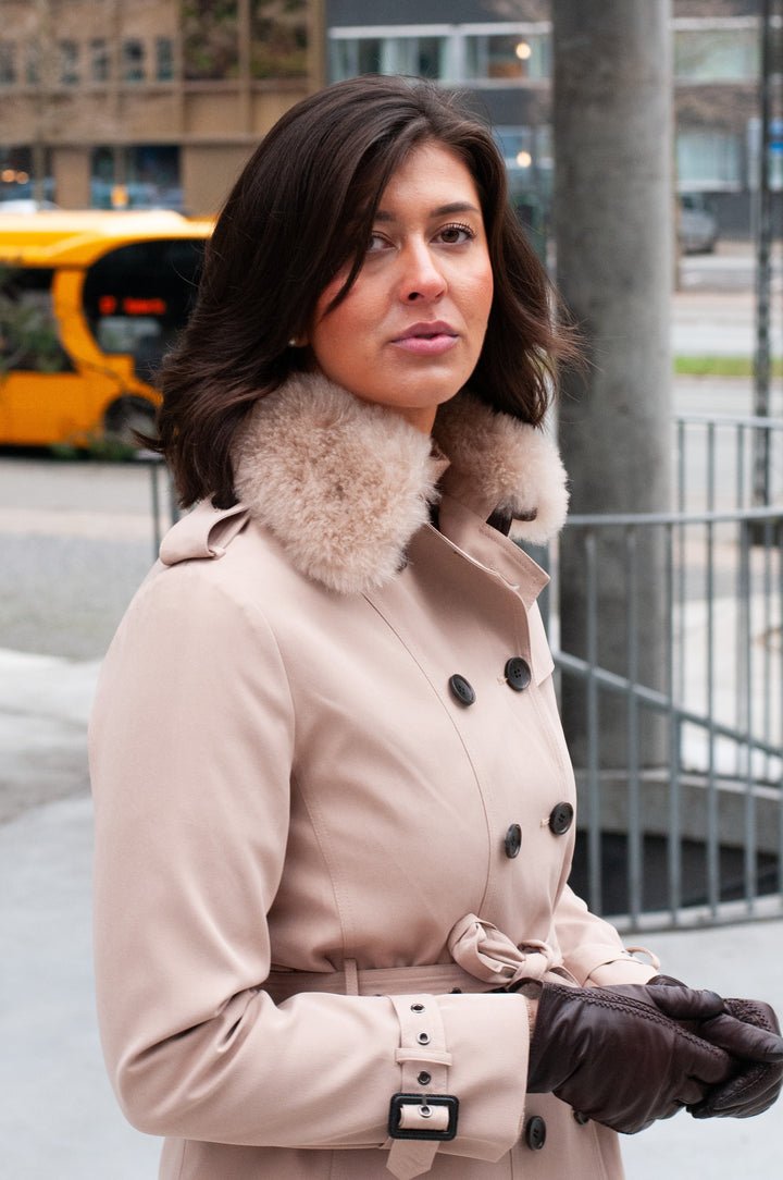 ILoveDaisy Trench Coat, 90 cm. - Textile - Women - Camel