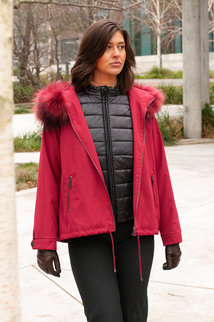 Filla, 69 cm. - huppu - tekstiili - naiset - punaiset