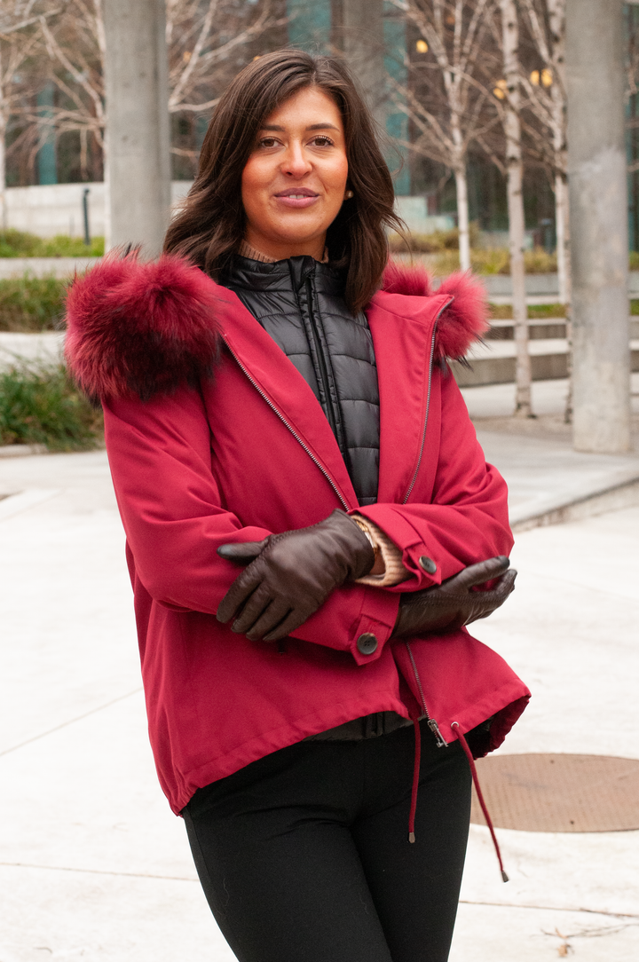 Filla, 69 cm. - huppu - tekstiili - naiset - punaiset