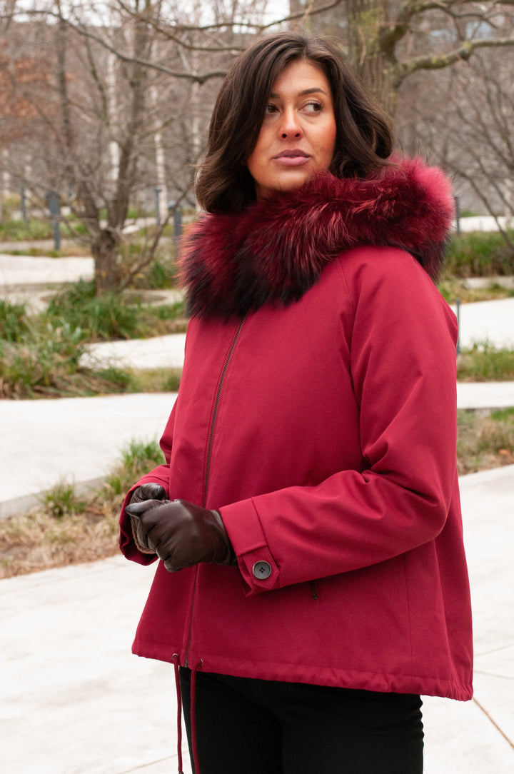 Filla, 69 cm. - huppu - tekstiili - naiset - punaiset