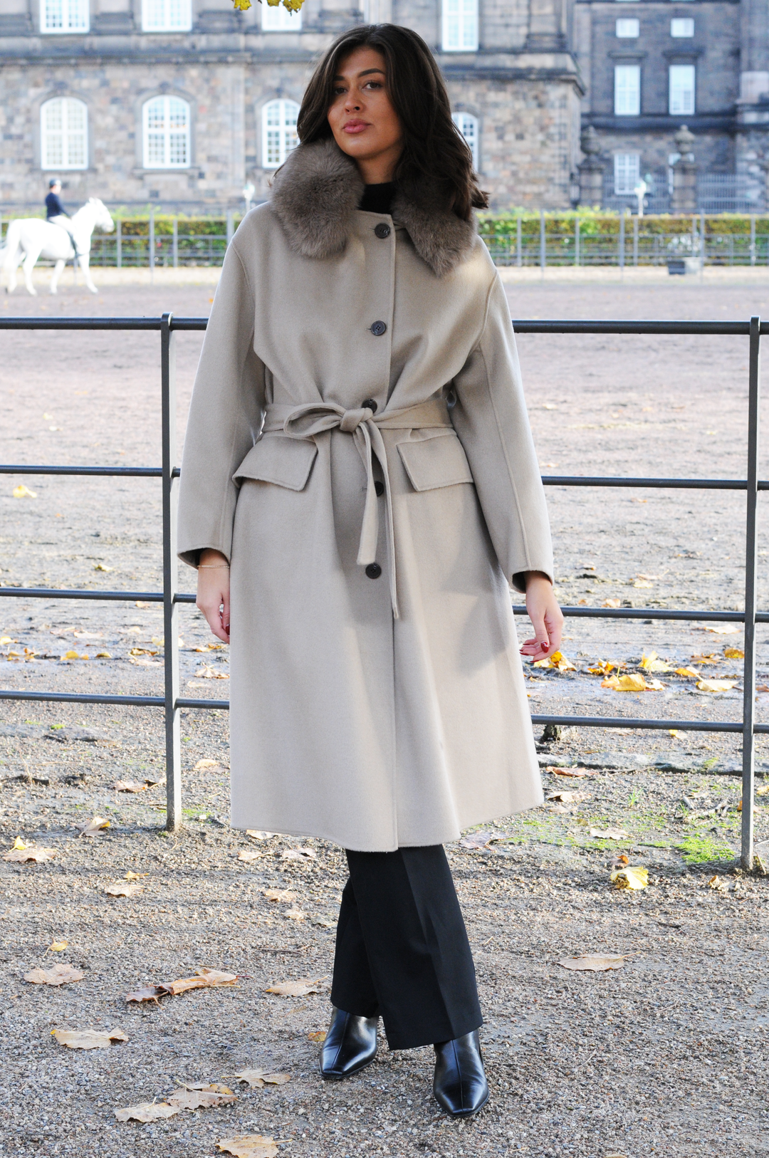 Grey cashmere coat sales womens