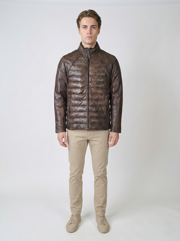 New Freddy - Lamb Leather - Man - Royal Brown