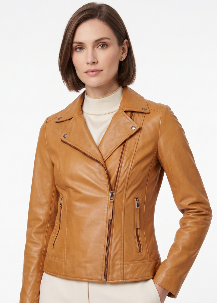 Bella - Veste en cuir d&