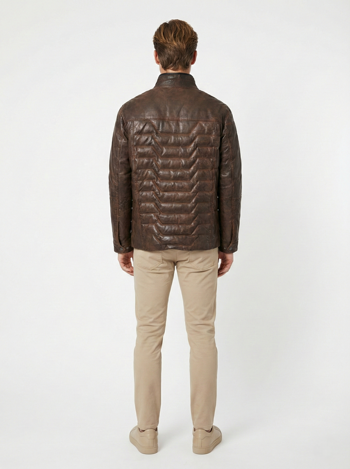 New Freddy - Lamb Leather - Man - Royal Brown