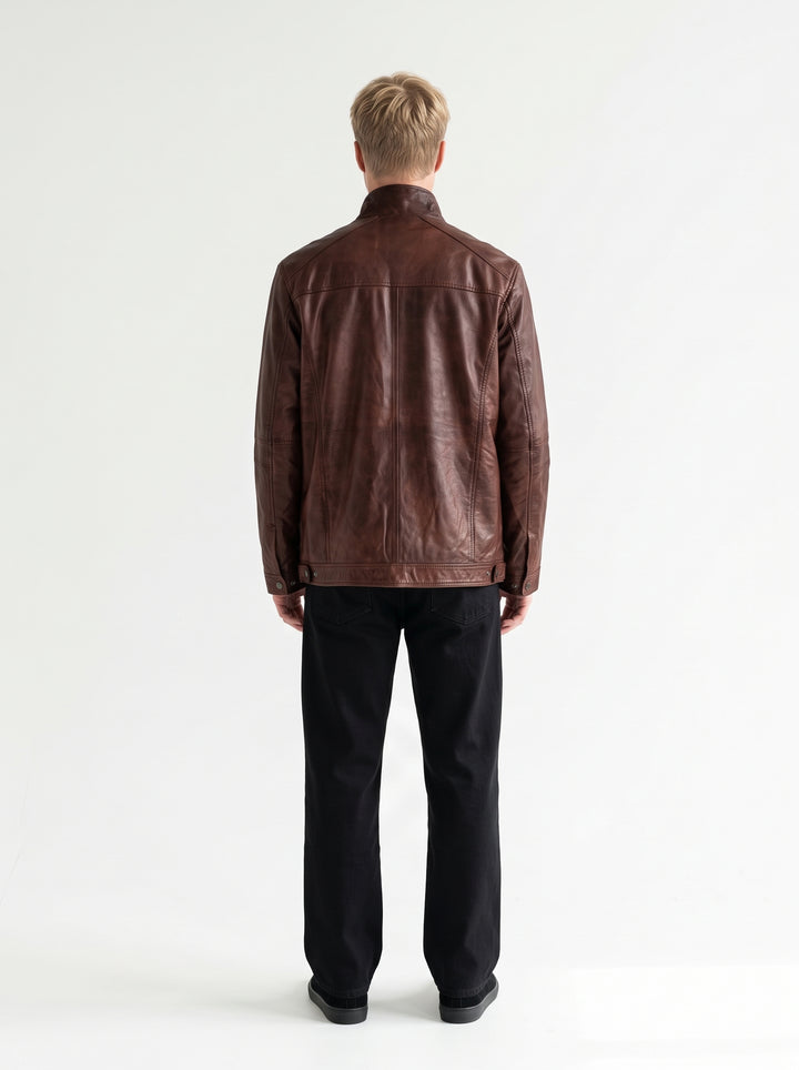 Big Marlow - Lamb Polish Nappa Leather -Man - Koparbrúnt