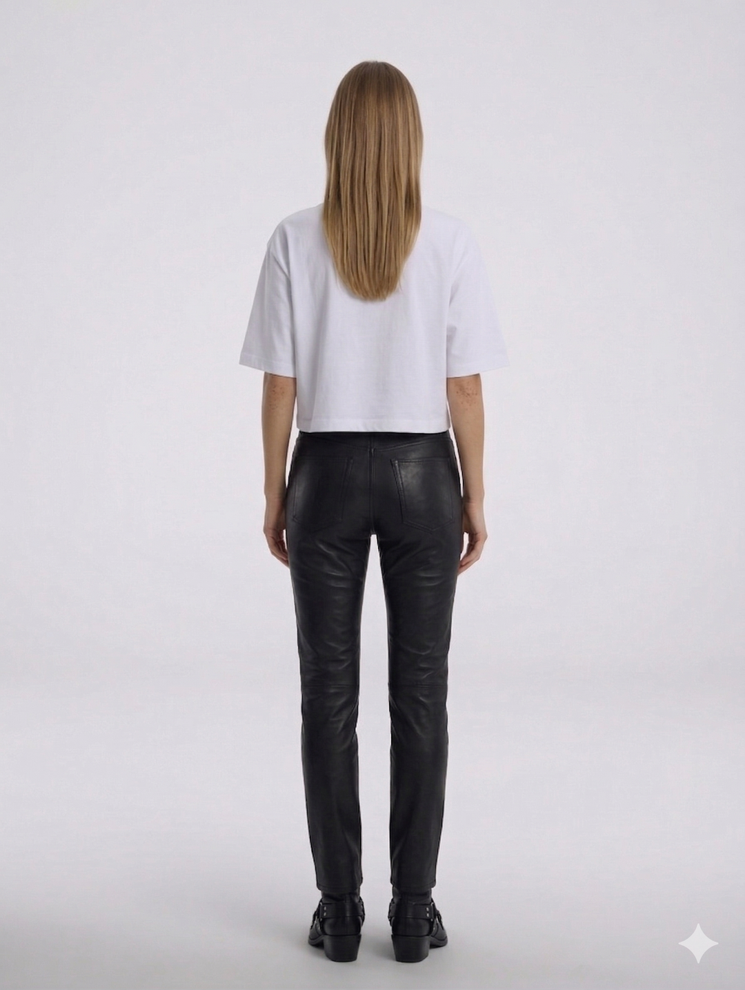 Jill - Læderbukser - Dame - Sort