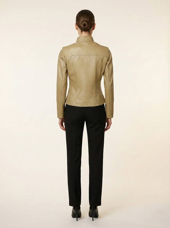 P 14-01, 55 cm. - Lamb Olive Tanned Leather -Wome - Olive