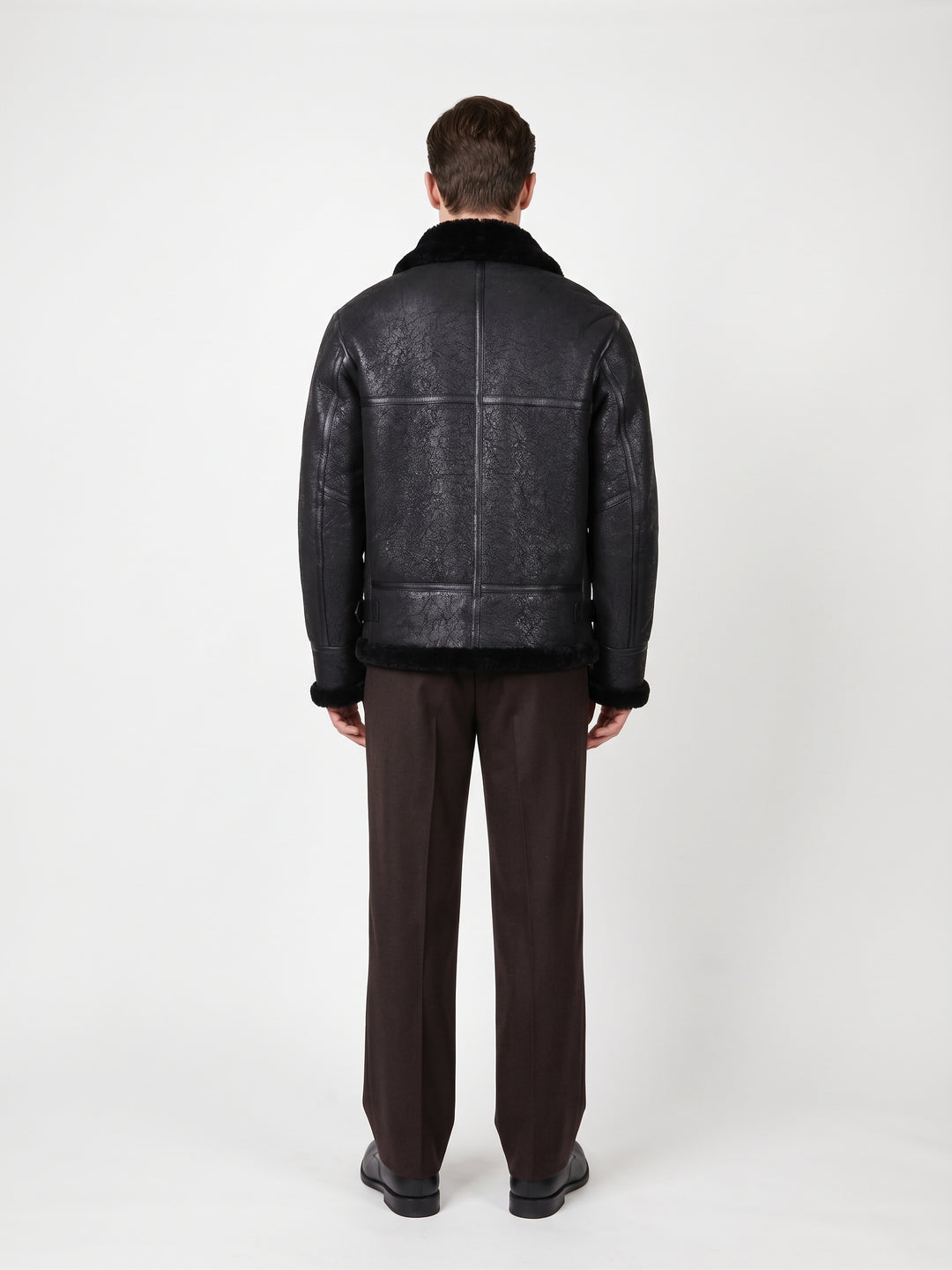 Joost, 68 cm. Nappa Lamb Crack Washed - Man Black