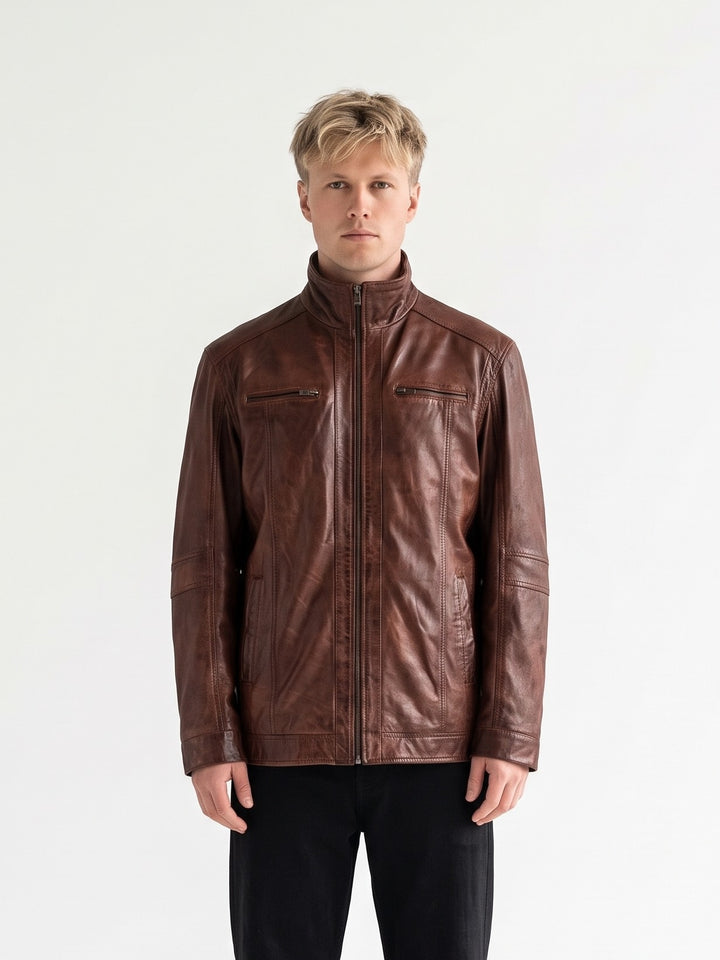 Big Marlow - Lamb Polish Nappa Leather -Man - Koparbrúnt