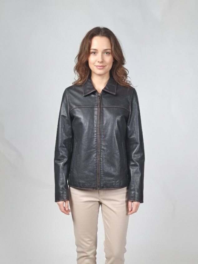 Marilyn - chèvre frottée en cuir - femmes - noir