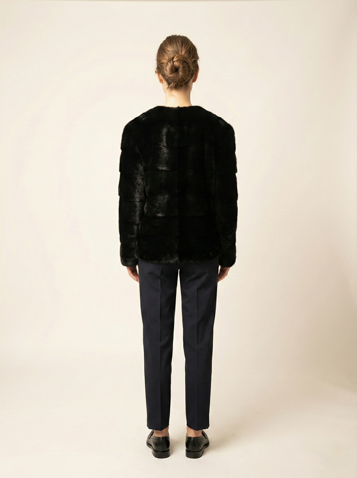 ASTA, 60 cm. - Chaqueta de visón - Mujeres - Negro