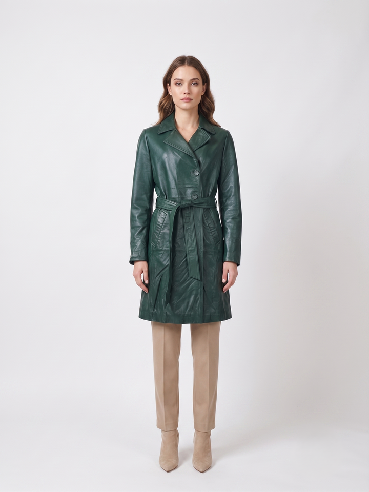 Arlise, 94 cm. - Couro Lamb Malli - Homem - Verde Cobre