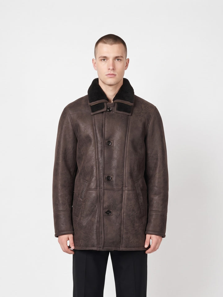 Owen, 85 cm. Nappa Lamb Crack - Man Brown