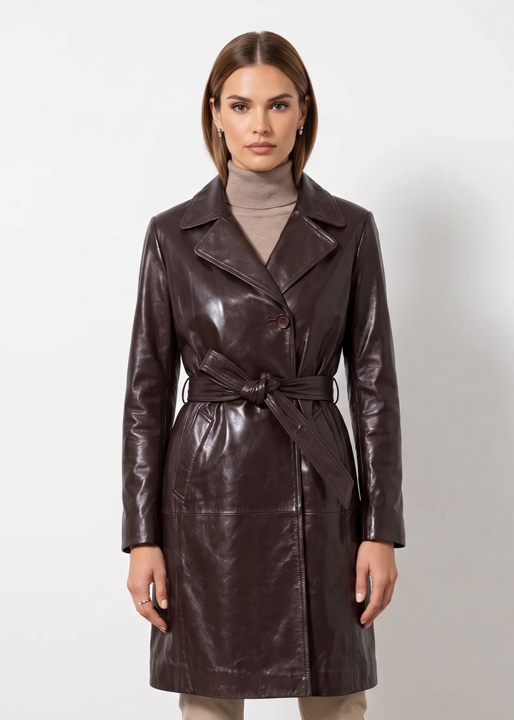 Amara, 95 cm. - Collier - Cuir Dace Épais d&