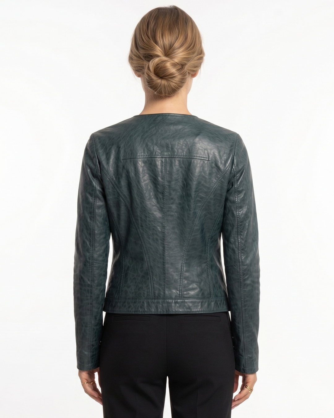 Chantel - Lam Malli Leer - Dames - Kopergroen