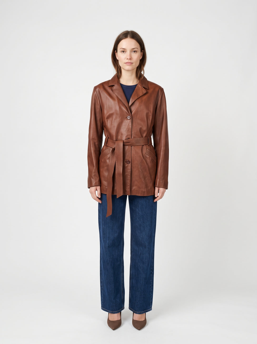 Jolene - Lamsdik Dace-leer - Dames - Whiskey