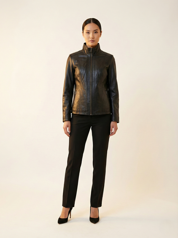 Hanne, 60 cm. - Casa de couro Lamb Malli - Mulheres - Preto